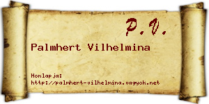 Palmhert Vilhelmina névjegykártya